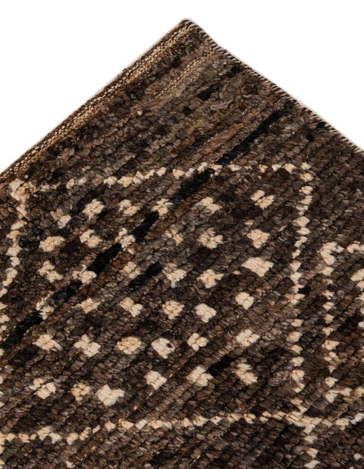 Detail image of 6' 2 x 8' 1  Hand Knotted Moroccan Wool Rug