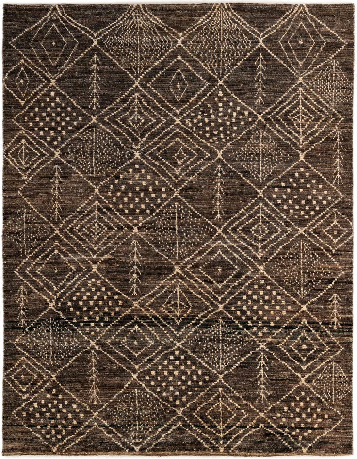 Detail image of 6' 2 x 8' 1 Hand Knotted Moroccan Wool Rug