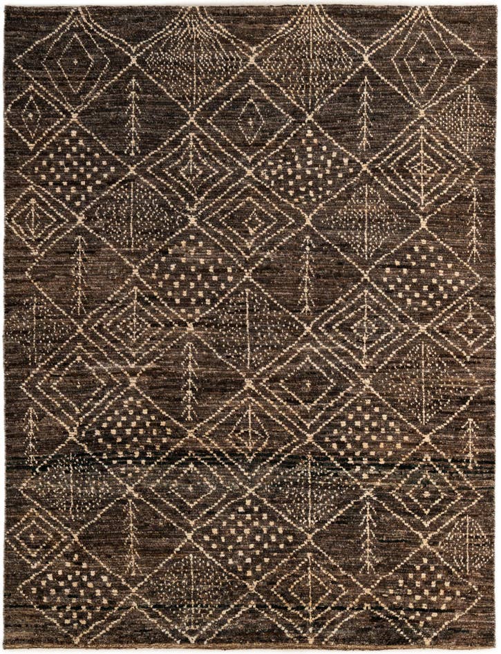 Detail image of 6' 2 x 8' 1 Hand Knotted Moroccan Wool Rug