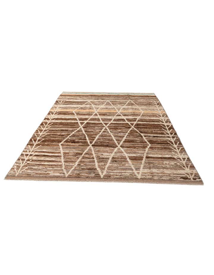 6' 5 x 9' 7 Hand Knotted Moroccan Wool Rug