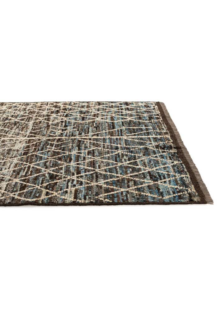 6' 9 x 9' 9 Hand Knotted Moroccan Wool Rug