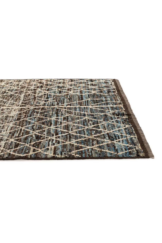 Detail image of 6' 9 x 9' 9 Hand Knotted Moroccan Wool Rug