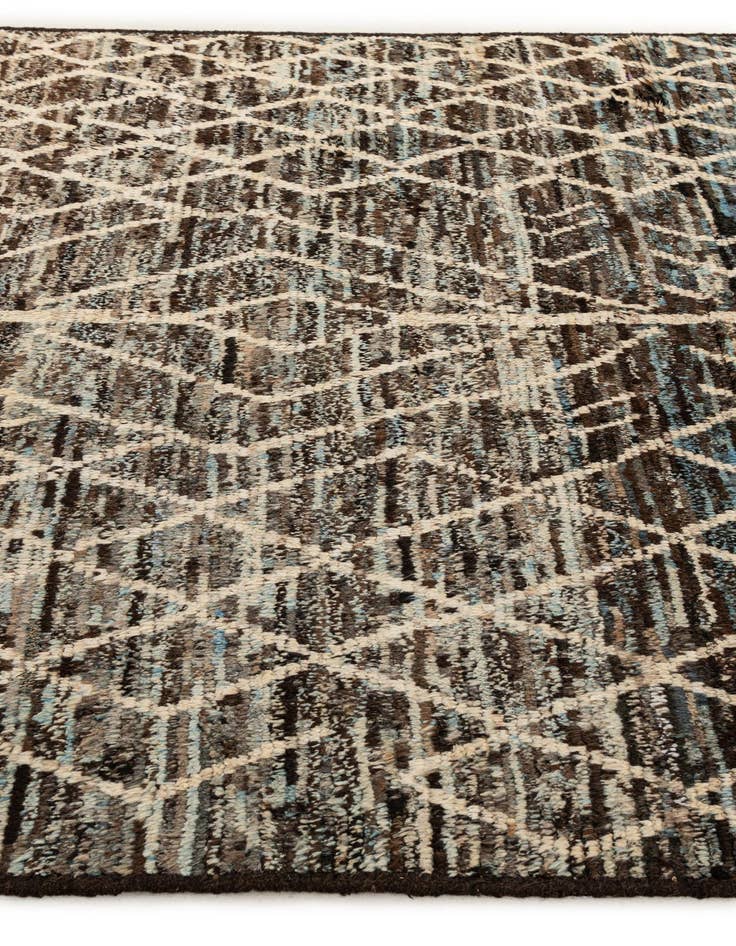 Detail image of 6' 9 x 9' 9 Hand Knotted Moroccan Wool Rug