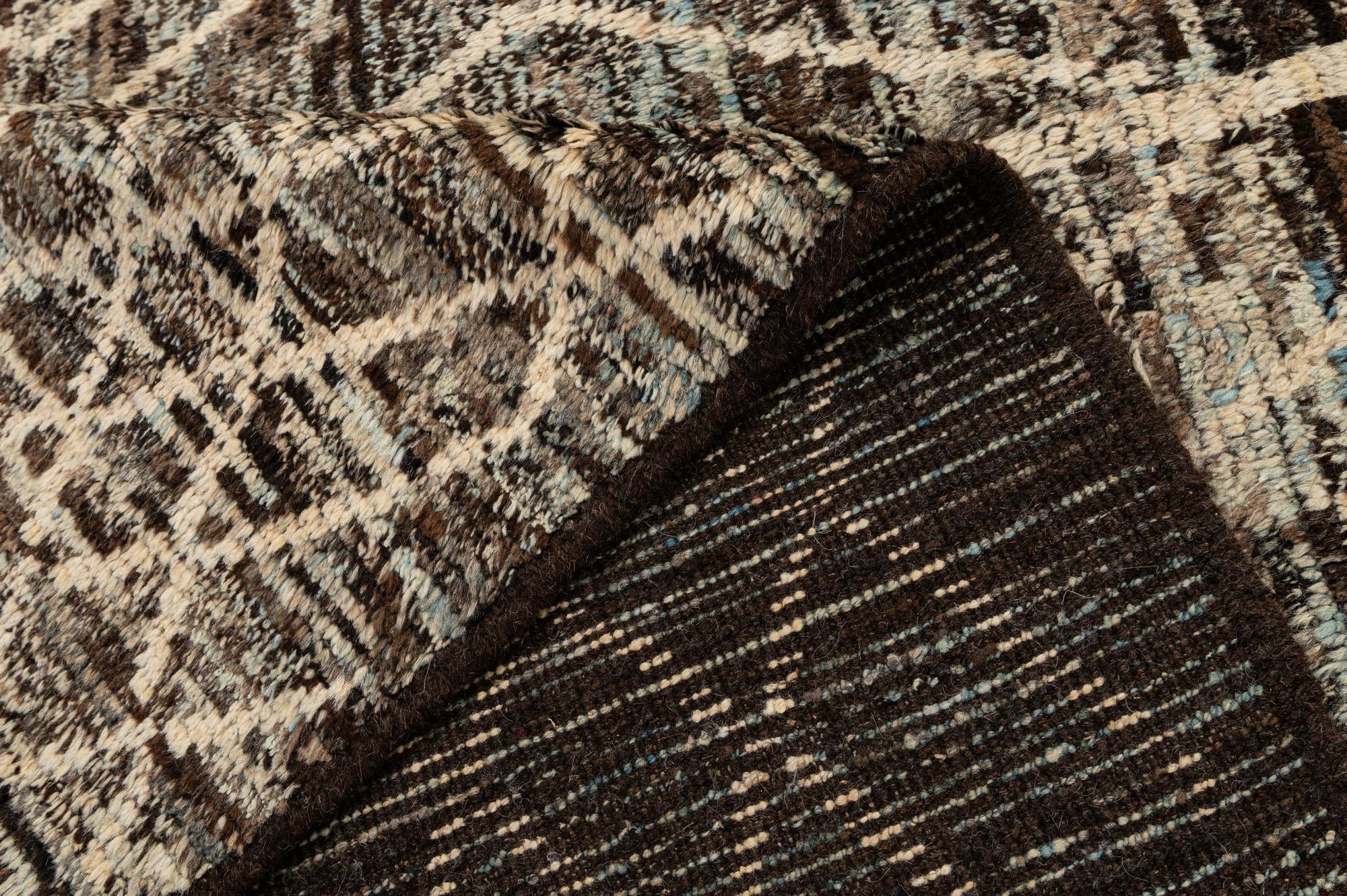 6' 9 x 9' 9 Hand Knotted Moroccan Wool Rug