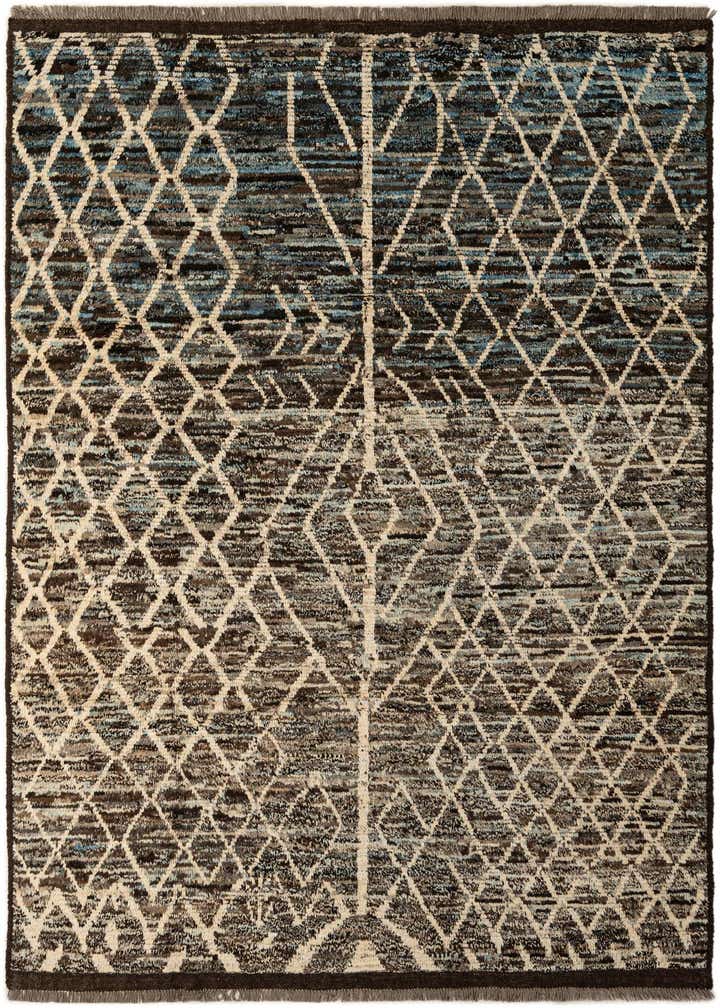 6' 9 x 9' 9 Hand Knotted Moroccan Wool Rug