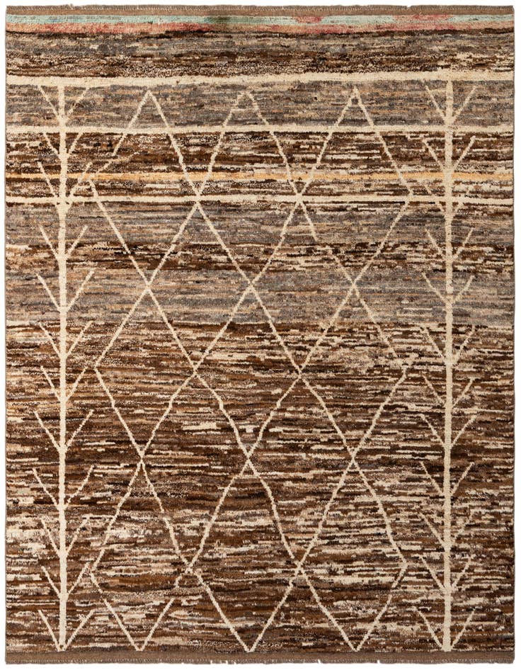 Detail image of 7' 11 x 9' 6 Hand Knotted Moroccan Wool Rug