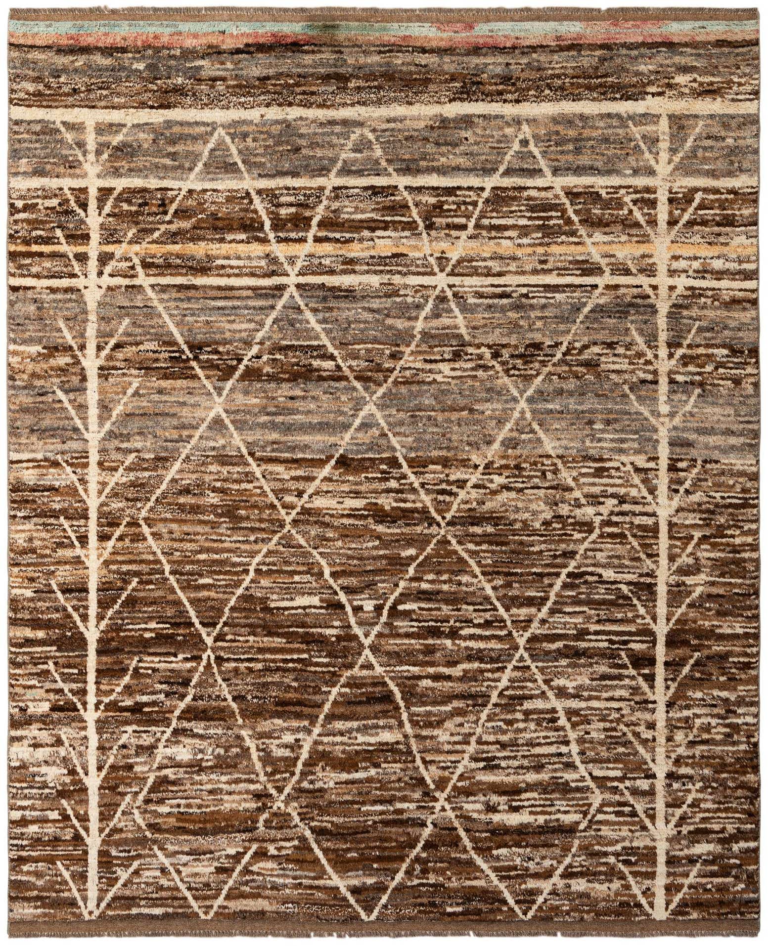 7' 11 x 9' 6 Hand Knotted Moroccan Wool Rug