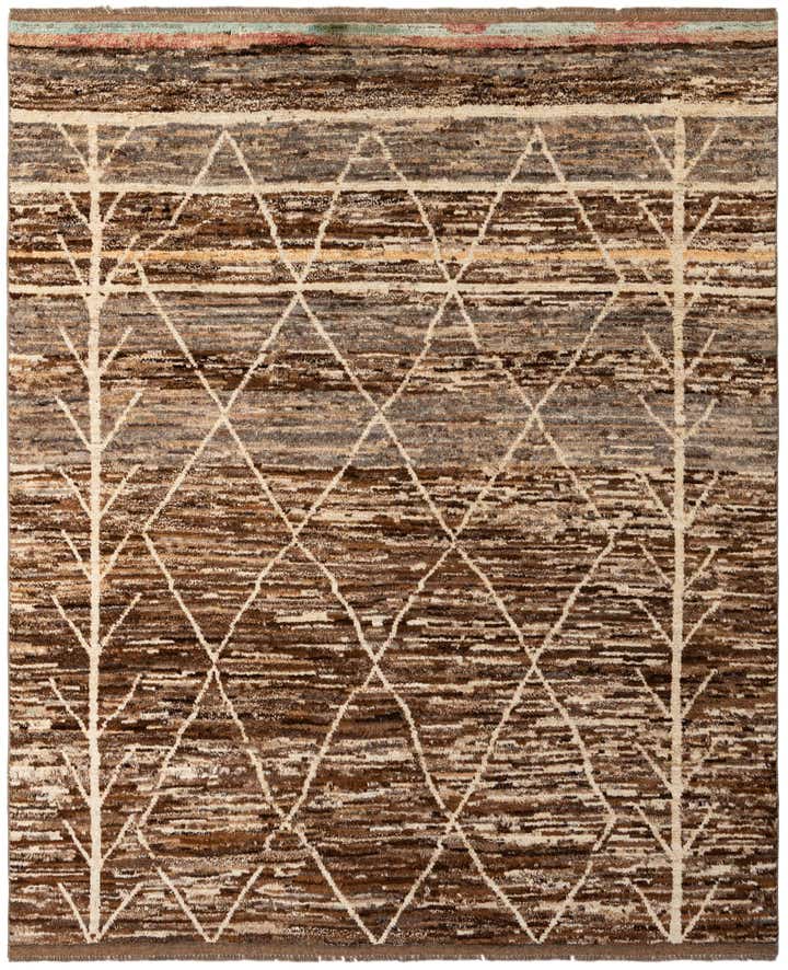 7' 11 x 9' 6 Hand Knotted Moroccan Wool Rug