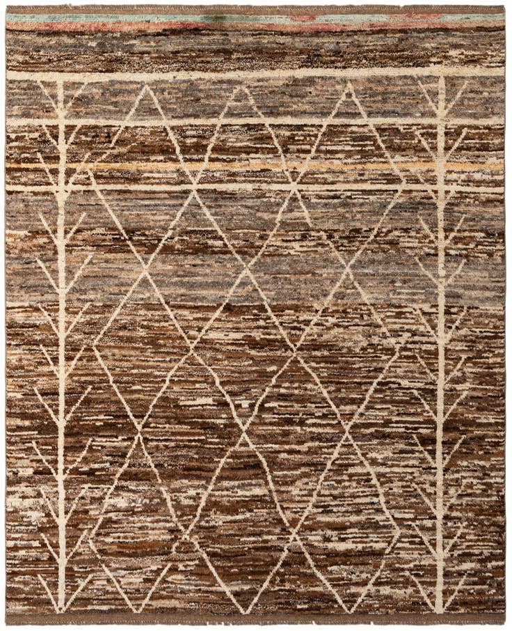 Detail image of 7' 11 x 9' 6 Hand Knotted Moroccan Wool Rug