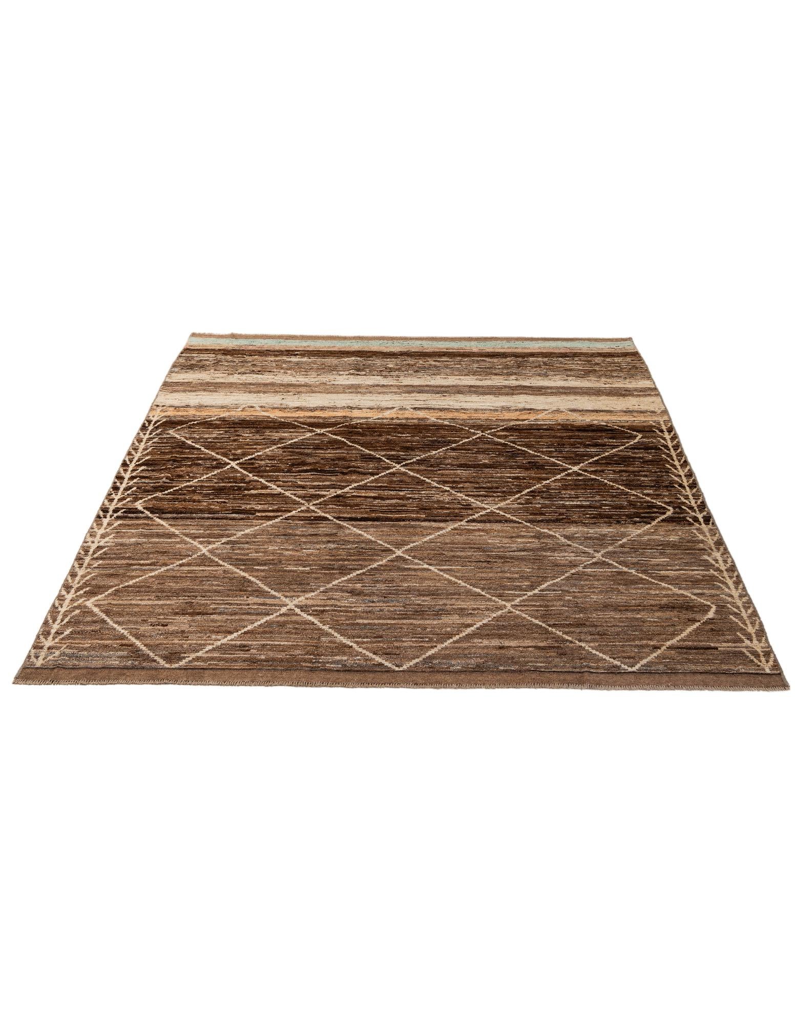 8' 2 x 10' 2 Hand Knotted Moroccan Wool Rug