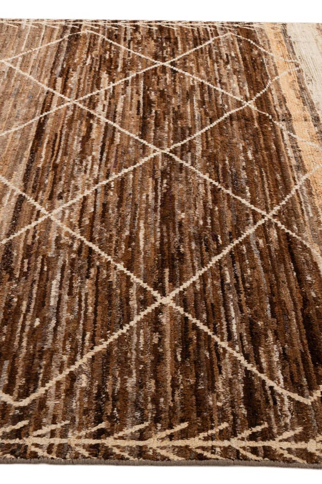 Detail image of 8' 2 x 10' 2 Hand Knotted Moroccan Wool Rug