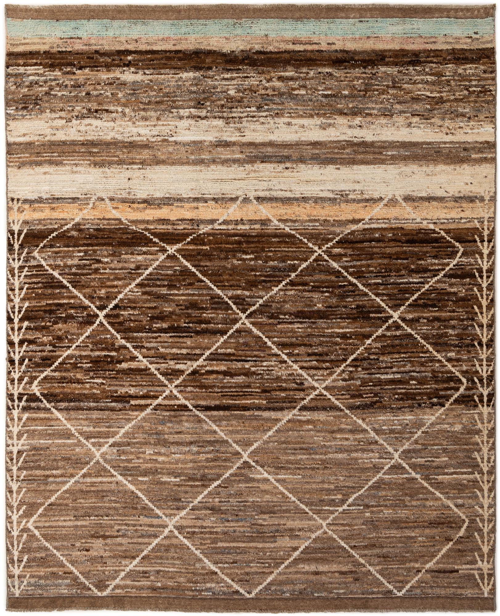 8' 2 x 10' 2 Hand Knotted Moroccan Wool Rug