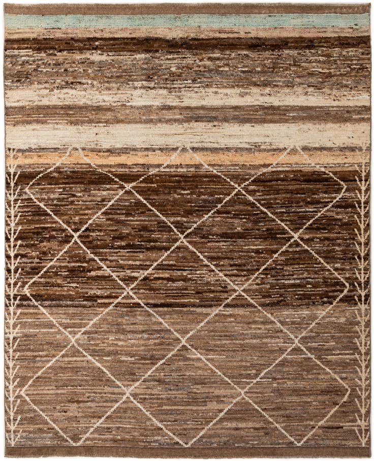 Detail image of 8' 2 x 10' 2 Hand Knotted Moroccan Wool Rug