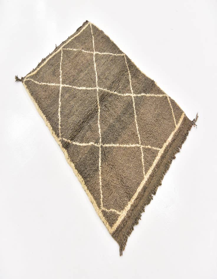 Detail image of 3' 4 x 4' 10 Hand Knotted Moroccan Wool Rug