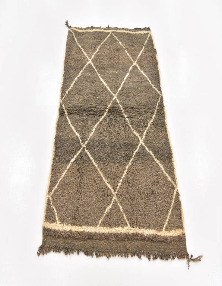 Detail image of 3' 4 x 4' 10 Hand Knotted Moroccan Wool Rug