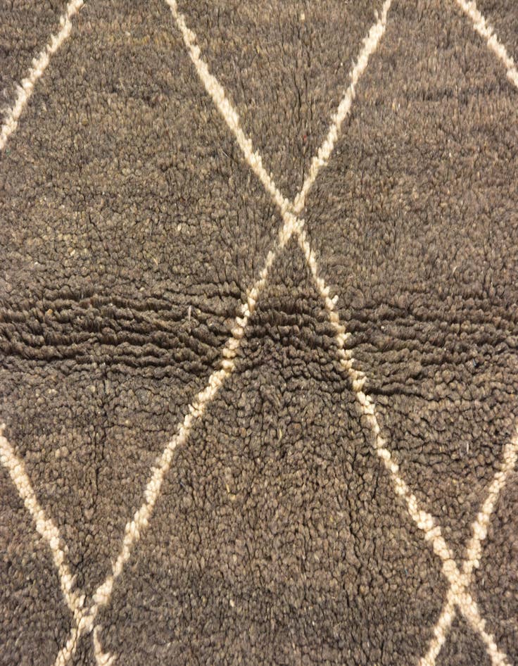 Detail image of 3' 4 x 4' 10 Hand Knotted Moroccan Wool Rug