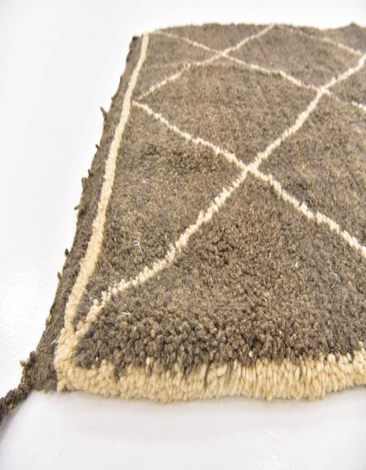 Detail image of 3' 4 x 4' 10 Hand Knotted Moroccan Wool Rug