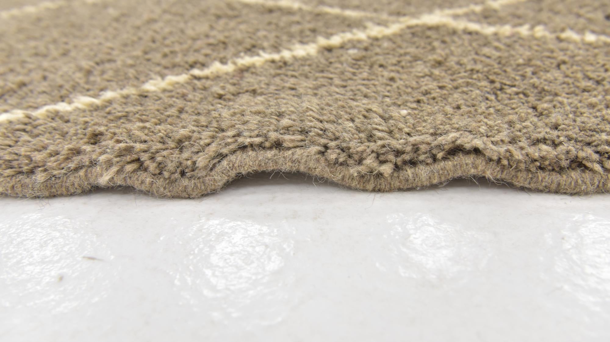 6' 10 x 9' 2 Hand Knotted Moroccan Wool Rug
