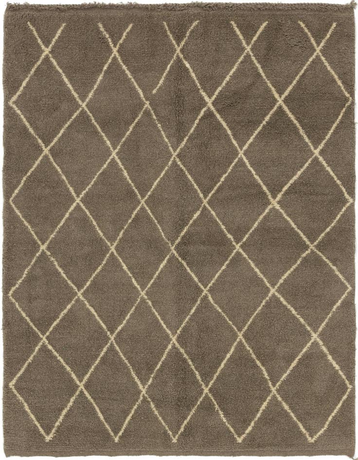 Detail image of 6' 10 x 9' 2 Hand Knotted Moroccan Wool Rug