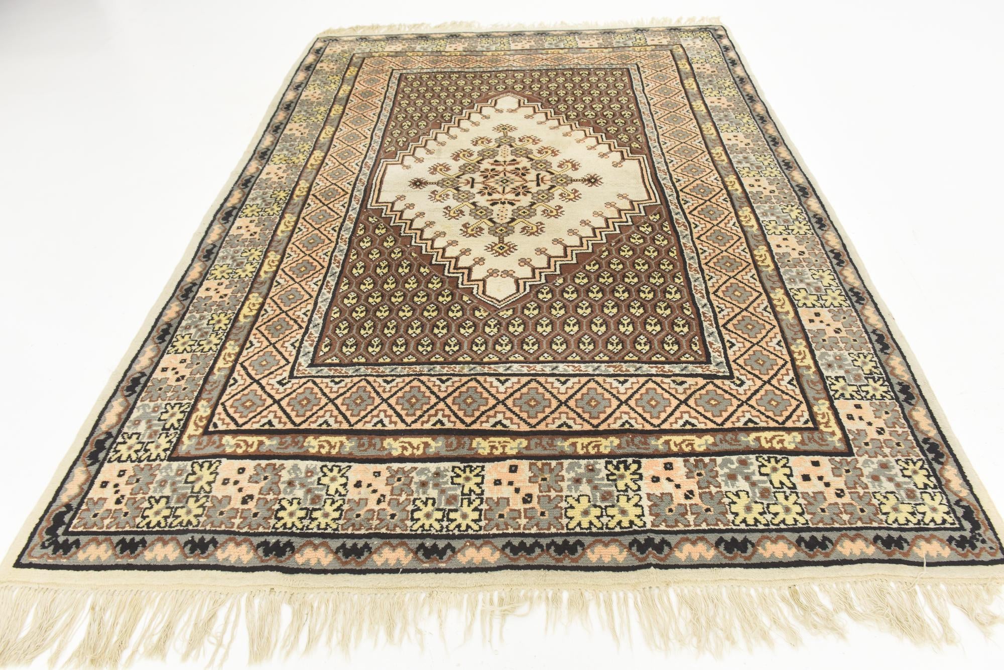 6' 10 x 9' 5 Hand Knotted Moroccan Wool Rug