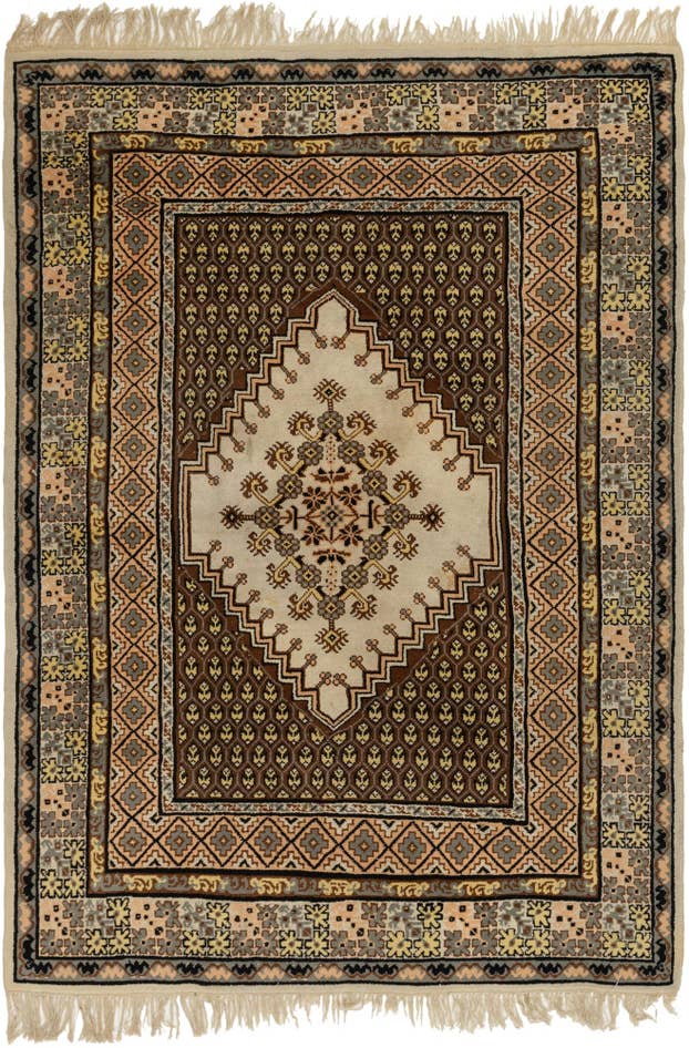 Detailansicht von 210cm x 285cm Handgeknüpft Marokkanisch Wolle Teppich