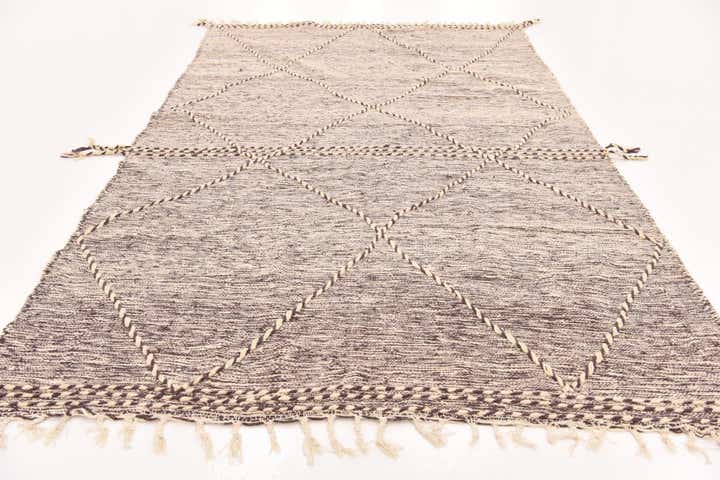 6' 6 x 10' 6 Hand Knotted Moroccan Wool Rug