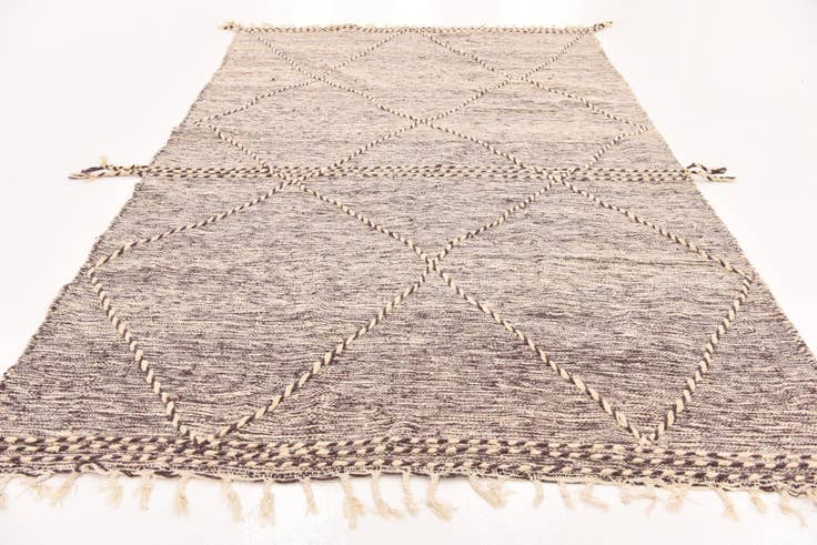 Detail image of 6' 6 x 10' 6 Hand Knotted Moroccan Wool Rug