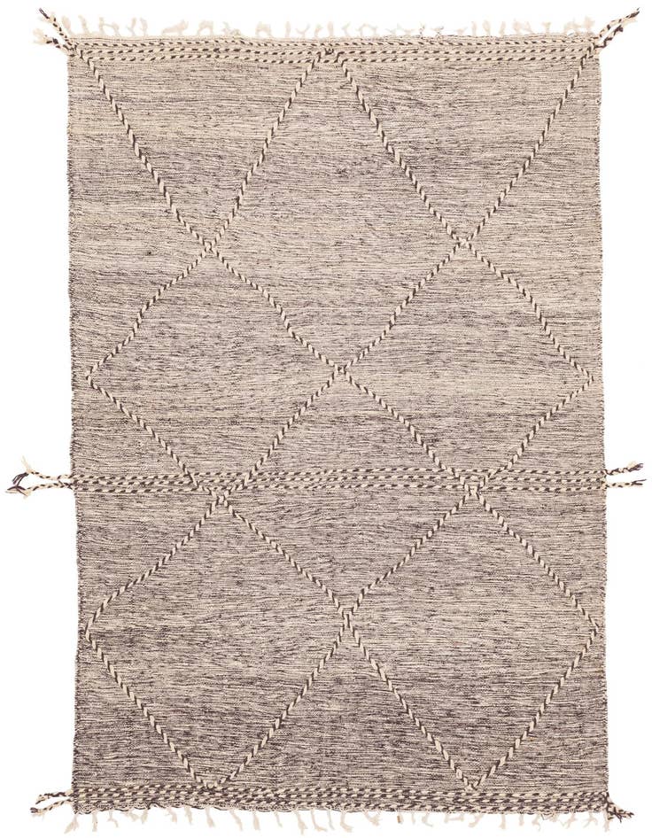 Detail image of 6' 6 x 10' 6 Hand Knotted Moroccan Wool Rug
