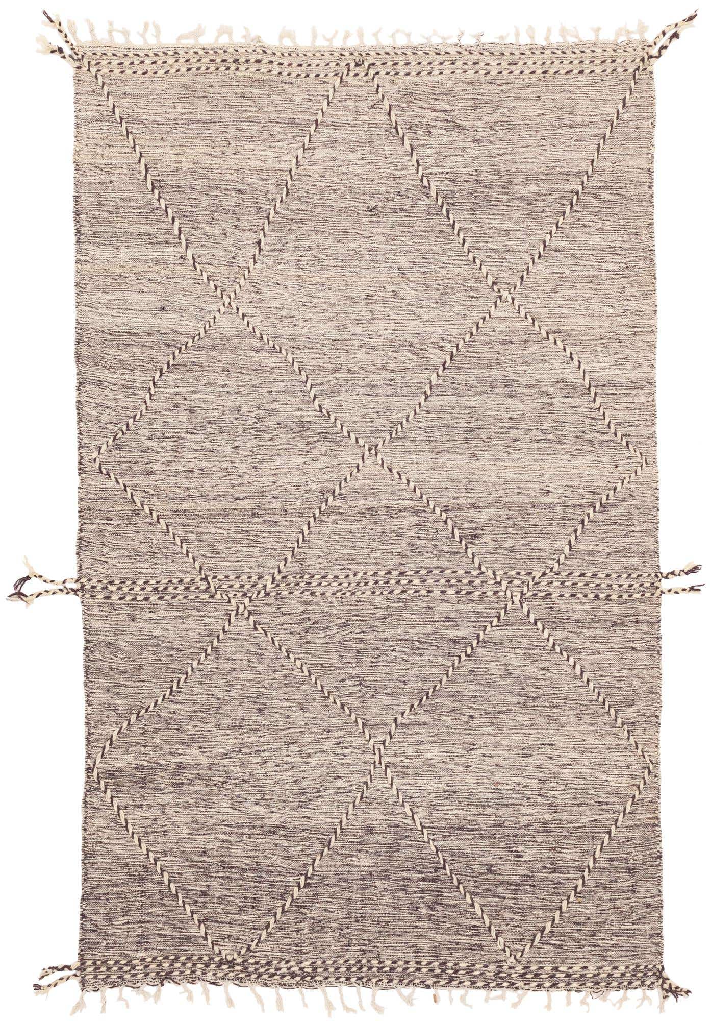 6' 6 x 10' 6 Hand Knotted Moroccan Wool Rug