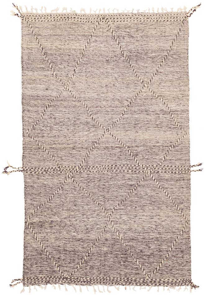 Detail image of 6' 6 x 10' 6 Hand Knotted Moroccan Wool Rug