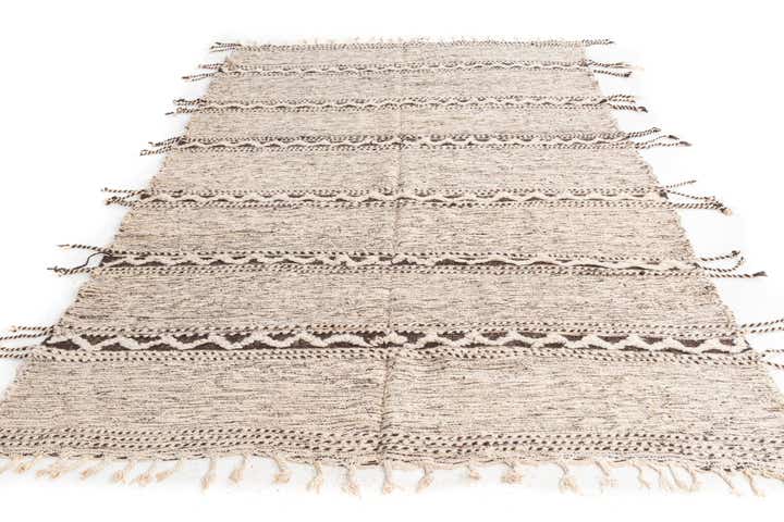 6' 4 x 9' 4 Hand Knotted Moroccan Wool Rug