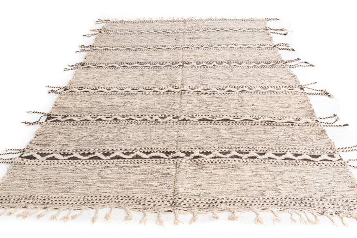 Detail image of 6' 4 x 9' 4 Hand Knotted Moroccan Wool Rug