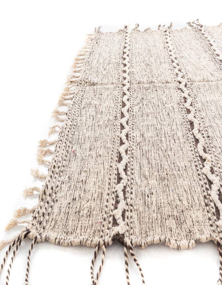 Detail image of 6' 4 x 9' 4 Hand Knotted Moroccan Wool Rug