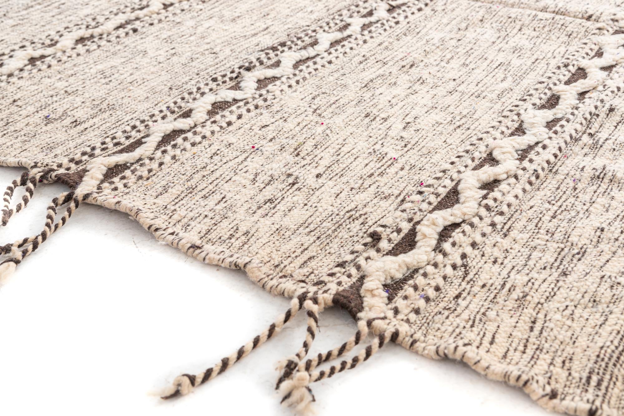 6' 4 x 9' 4 Hand Knotted Moroccan Wool Rug