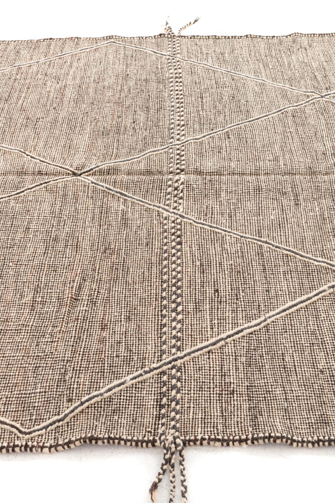6' 6 x 10' 3 Hand Knotted Moroccan Wool Rug
