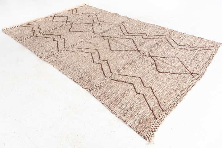 6' 5 x 10' Hand Knotted Moroccan Wool Rug