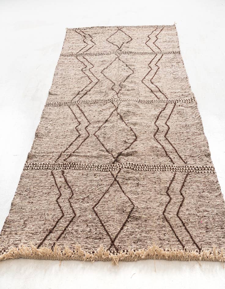 Detail image of 6' 5 x 10'  Hand Knotted Moroccan Wool Rug