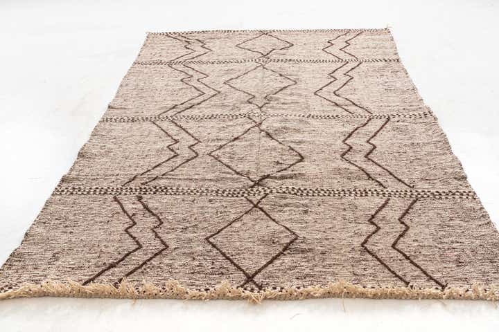 6' 5 x 10' Hand Knotted Moroccan Wool Rug