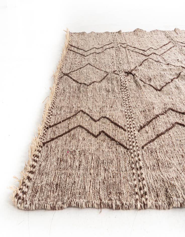 Detail image of 6' 5 x 10'  Hand Knotted Moroccan Wool Rug