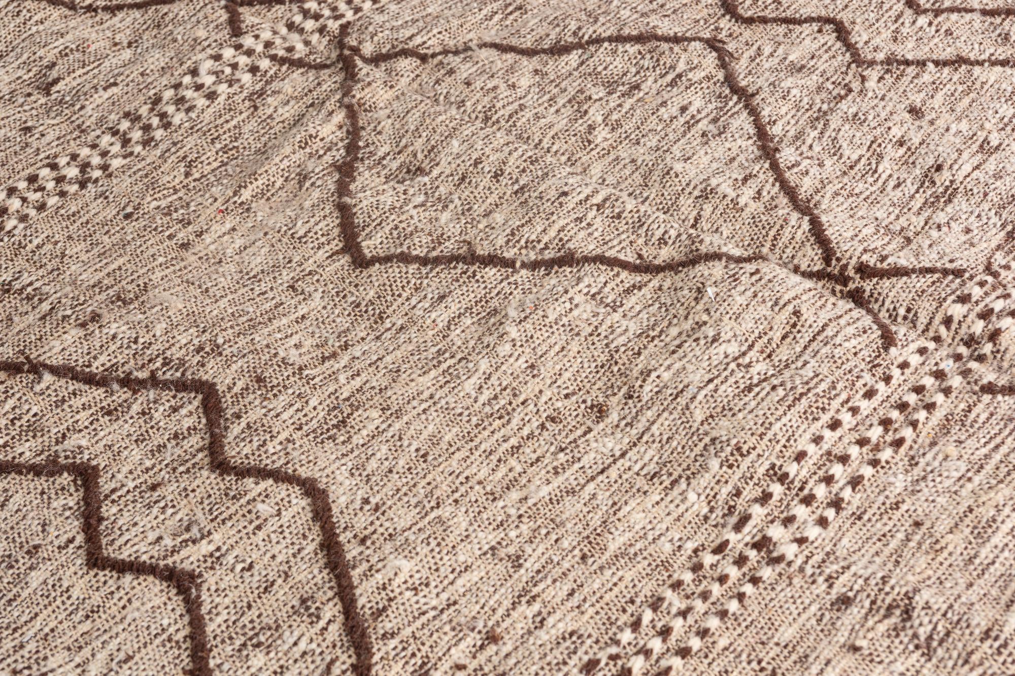 6' 5 x 10' Hand Knotted Moroccan Wool Rug