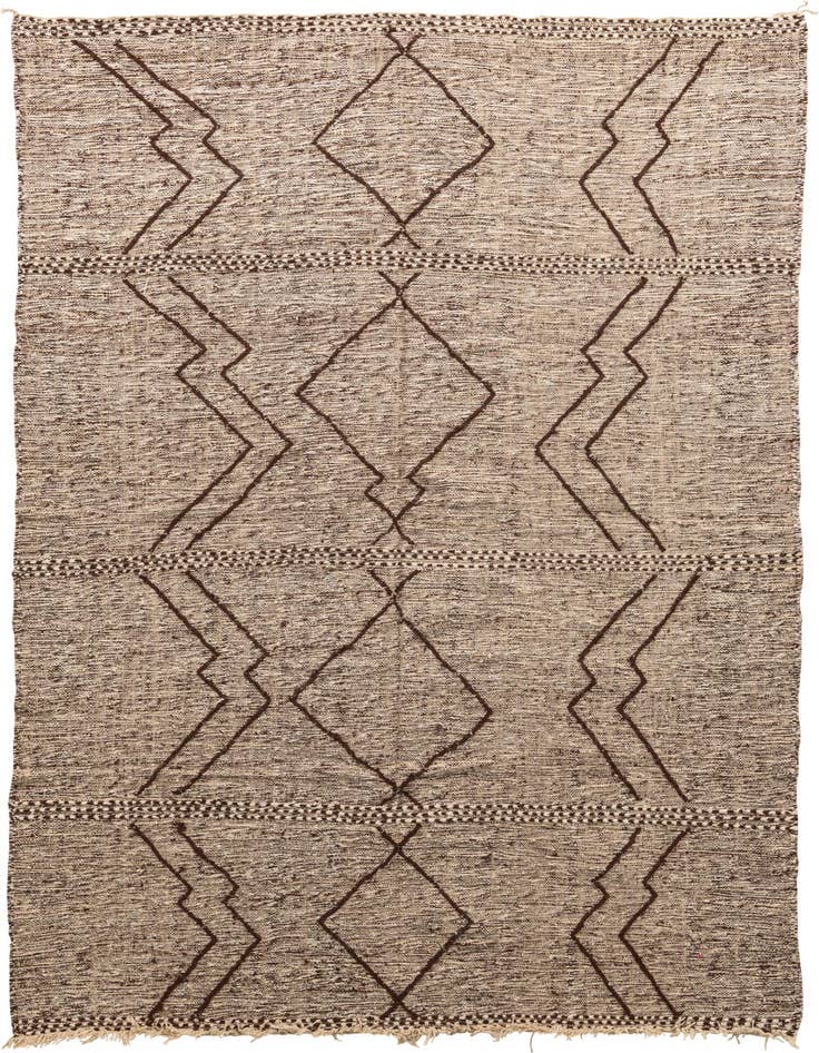 Detail image of 6' 5 x 10' Hand Knotted Moroccan Wool Rug