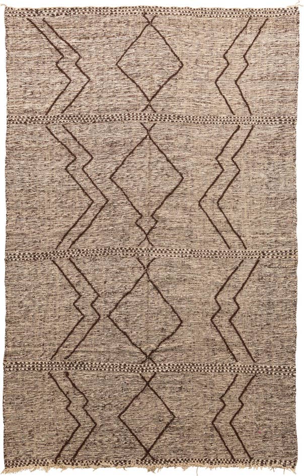 Detail image of 6' 5 x 10' Hand Knotted Moroccan Wool Rug