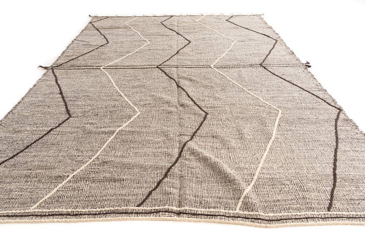 Detail image of 9' 2 x 13' 7 Hand Knotted Moroccan Wool Rug