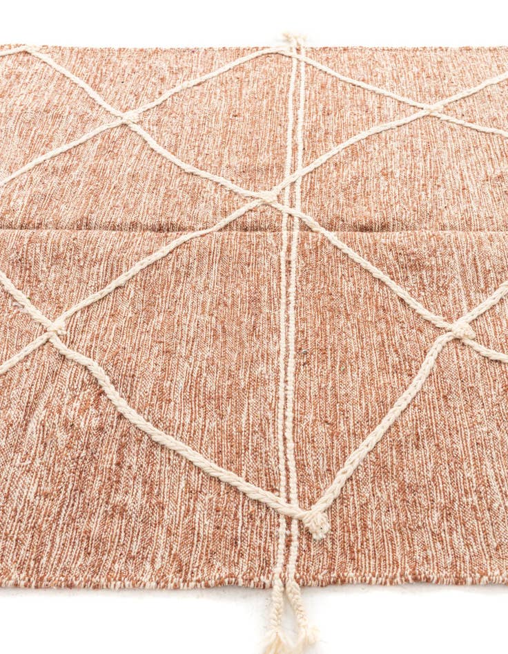 Detail image of 6' 2 x 9' 9 Hand Knotted Moroccan Wool Rug