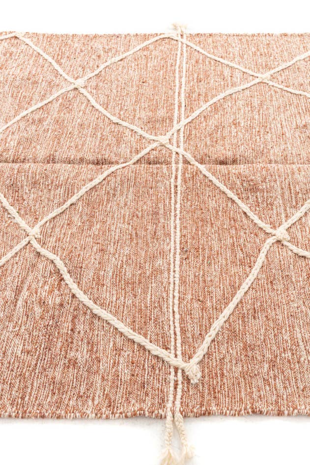 Detail image of 6' 2 x 9' 9 Hand Knotted Moroccan Wool Rug