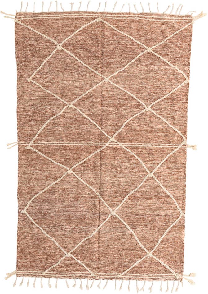 Detail image of 6' 2 x 9' 9 Hand Knotted Moroccan Wool Rug