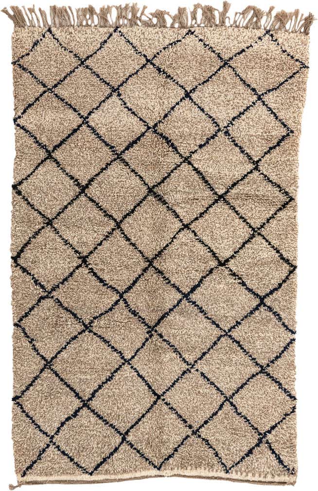 5' 3 x 8' Hand Knotted Moroccan Wool Rug
