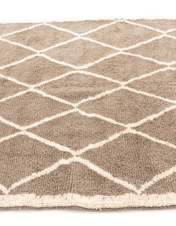 Detail image of 5' 9 x 8' 3  Hand Knotted Moroccan Wool Rug