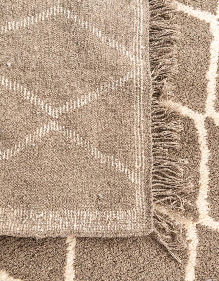 Detail image of 5' 9 x 8' 3  Hand Knotted Moroccan Wool Rug