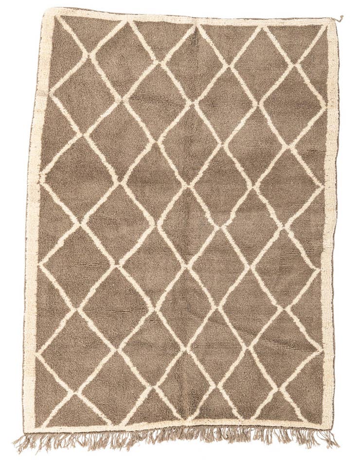 Detail image of 5' 9 x 8' 3 Hand Knotted Moroccan Wool Rug